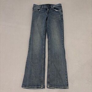 Warehouse One Bootcut Jeans Medium Wash Blue 28x32 Stretch Denim Grunge Y2K